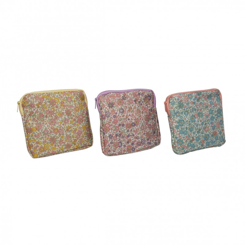 Floral Makeup Pouch Square